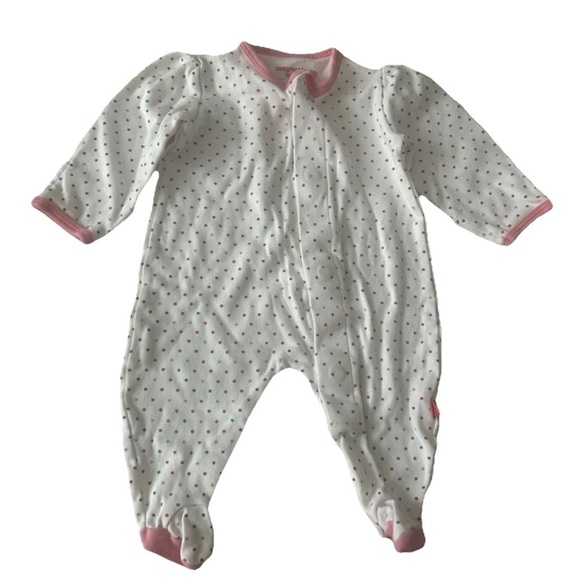 Magnetic Me Polka Dotted Footie Pajamas Size 0-3 Months - Picture 1 of 4